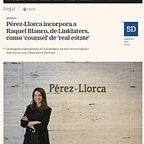 Prez-Llorca incorpora a Raquel Blanco, de Linklaters, como 'counsel' de 'real estate'